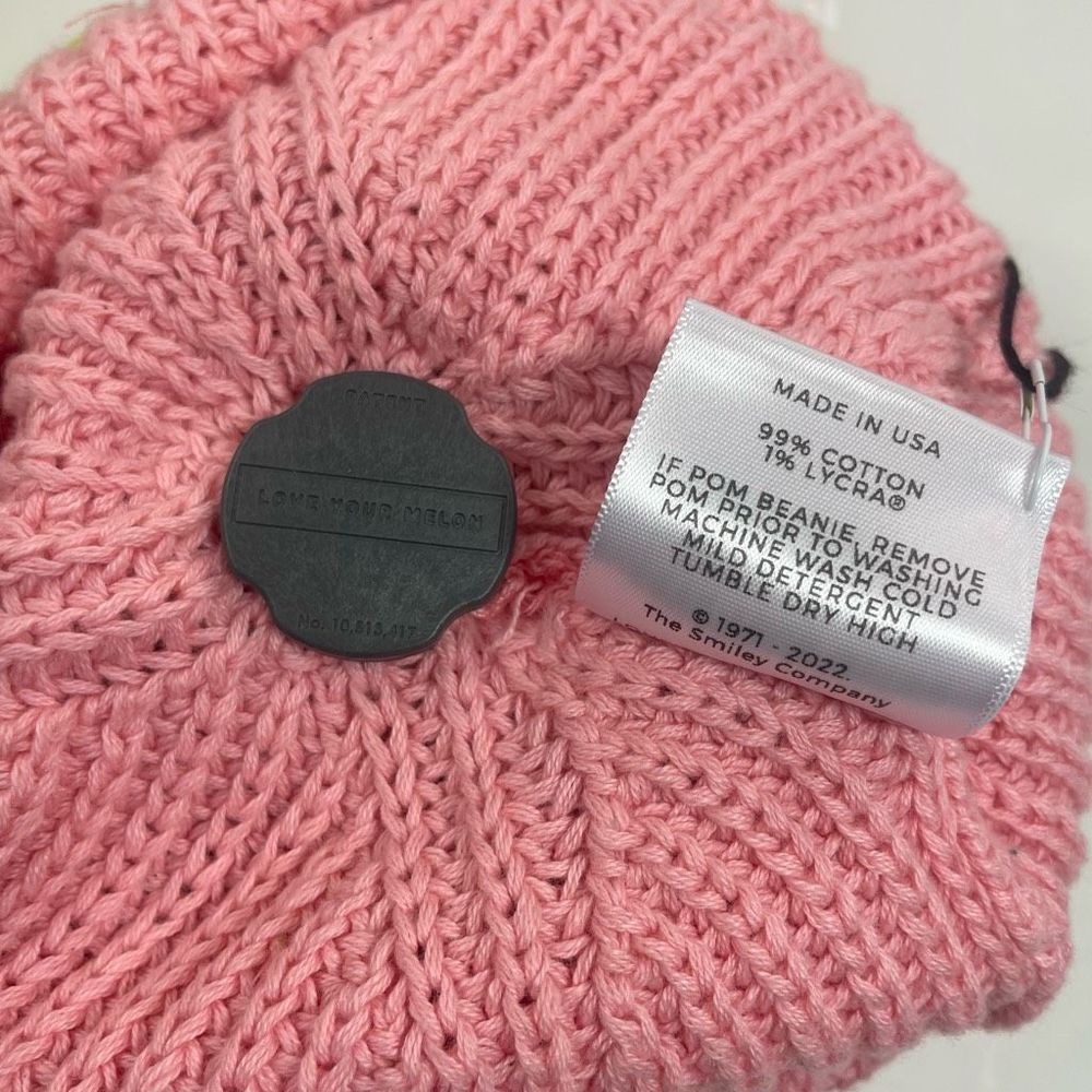 BNIP Love Your Melon Smiley Pom beanie toboggan - Picture 9 of 10